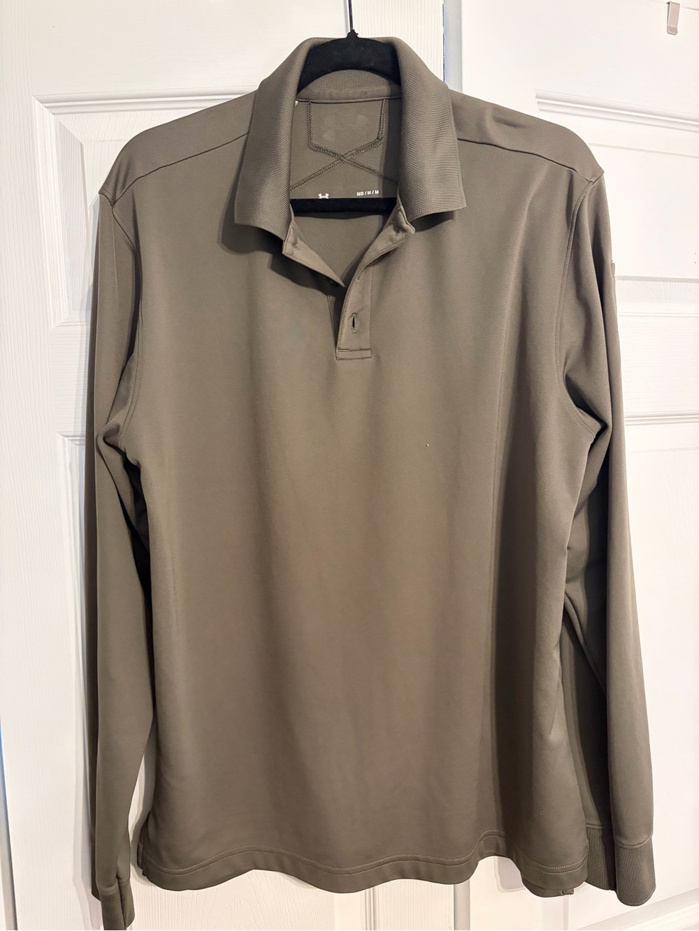 Men's under armor Long-Sleeve Polo Shirt in Olive green